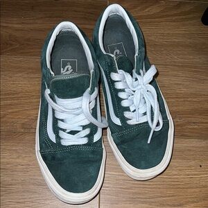 Vans Green Suede Sneakers